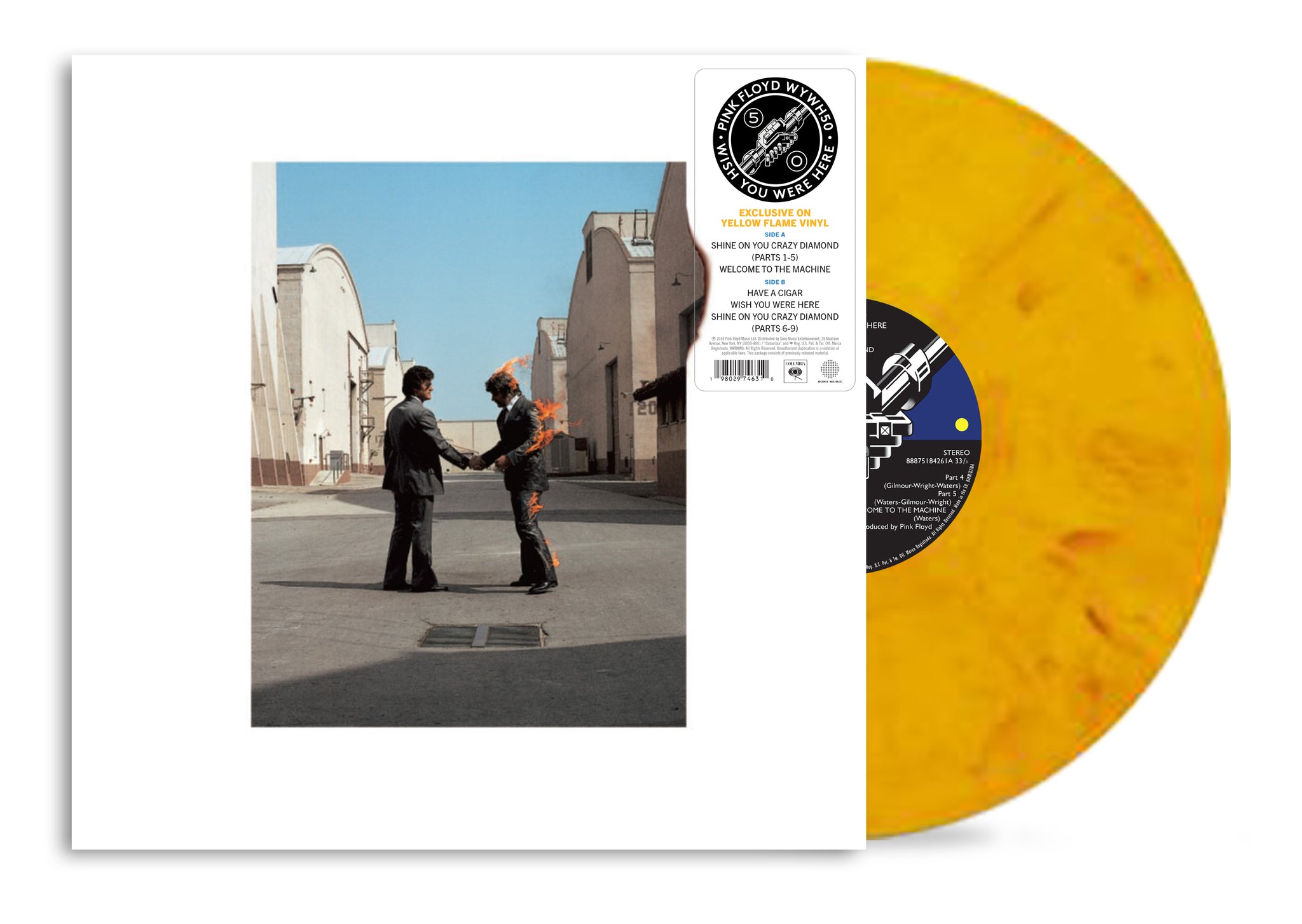 Wish You Were Here (50th Anniversary) LP (Yellow Flame Winyl)